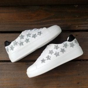 Rue 21 Silver Star Tennis Shoes Brand New!